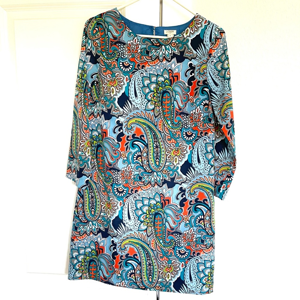 J.Crew factory paisley print dress